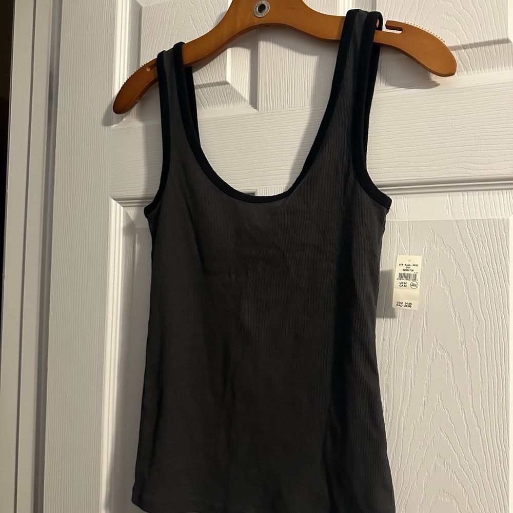 Black and gray Aerie tank top